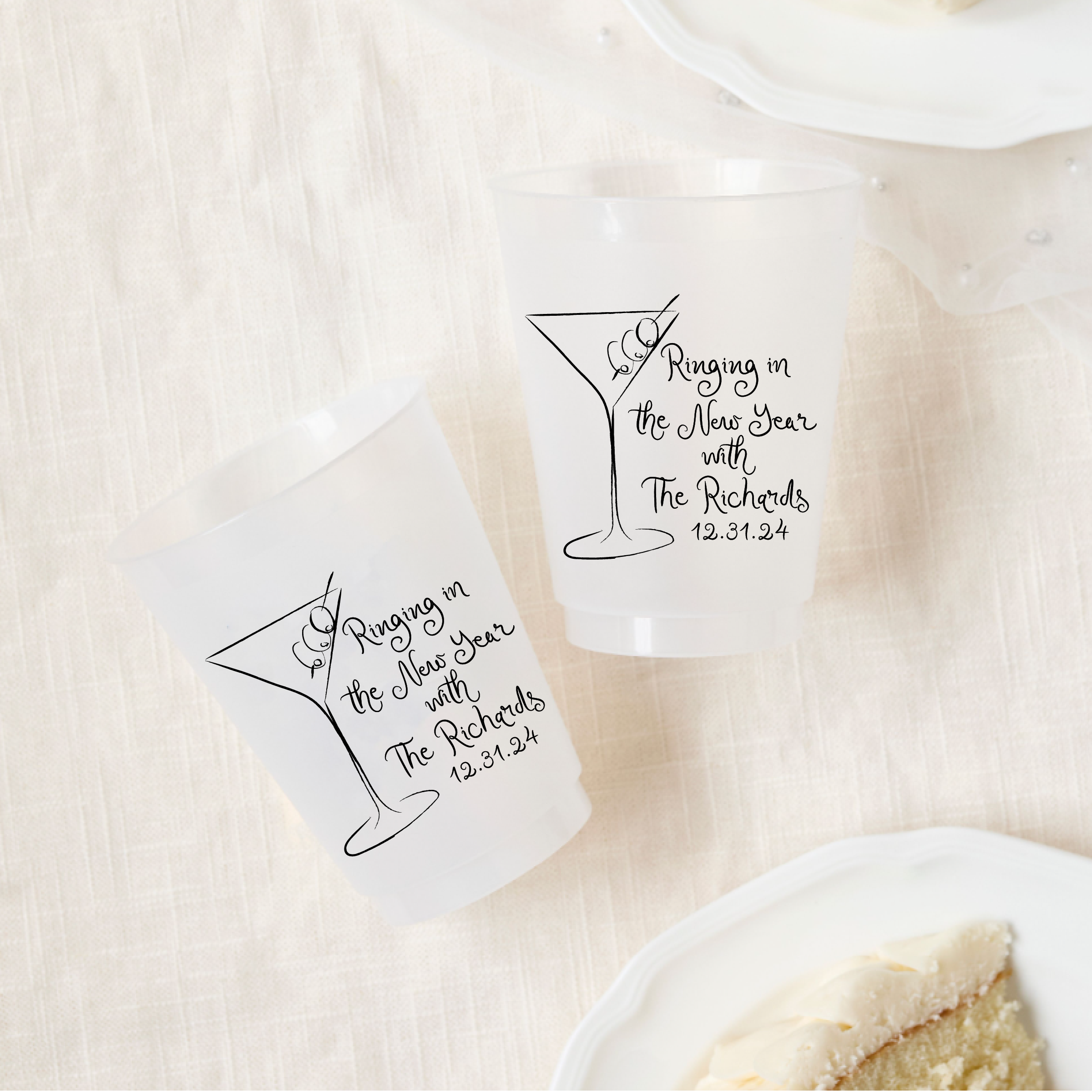 Martini New Year's Eve Wedding Frosted Cups – SipHipHooray