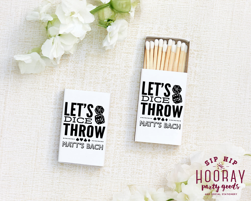 Let's Dice Throw Bachelor Matchboxes