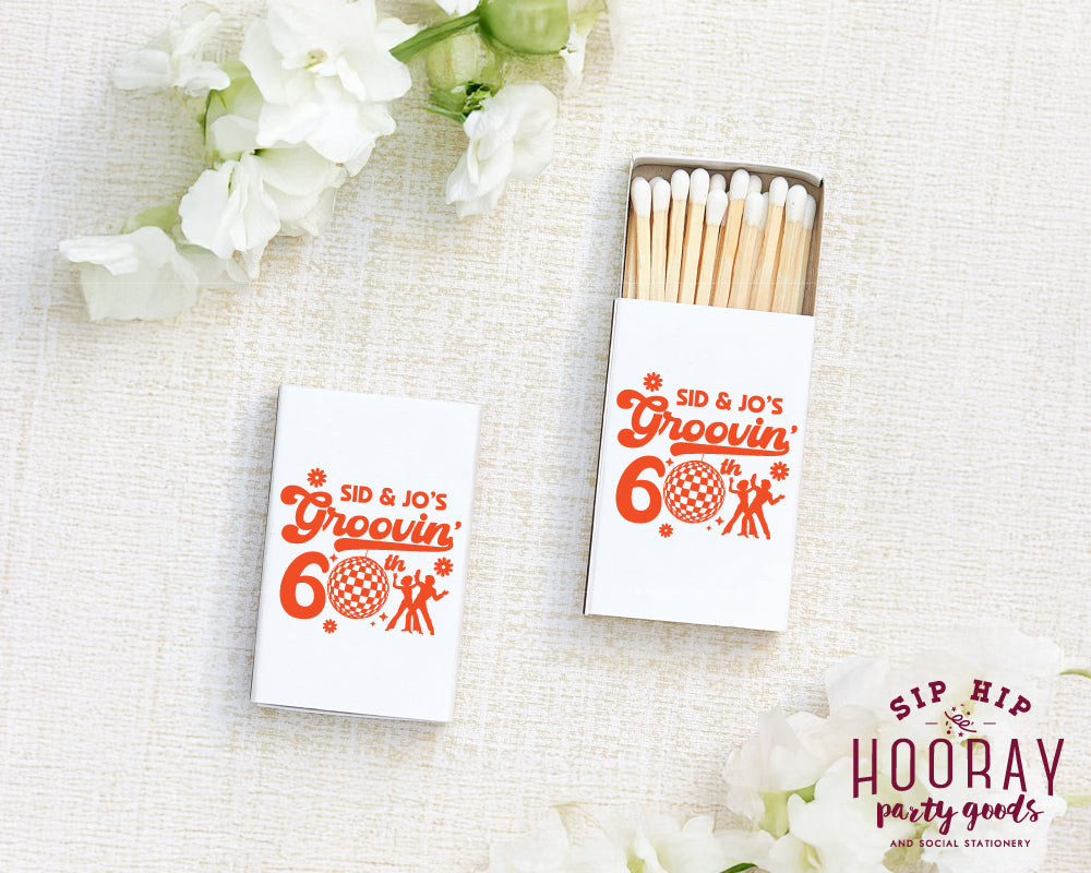 Groovin' Birthday Bash Custom Matchboxes