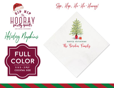 Monogram Wreath Full Color Napkins