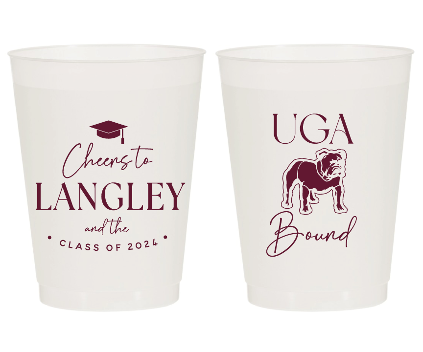 Modern Graduation Party Frosted Cups