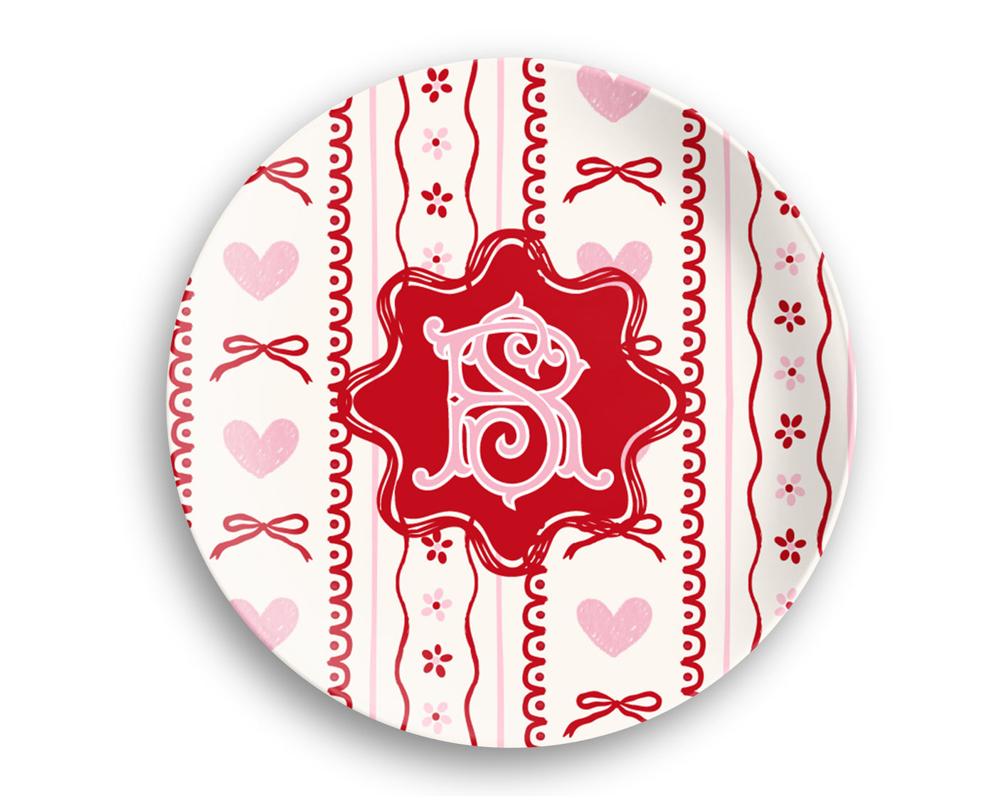 Custom Duogram Valentine's Day Plate