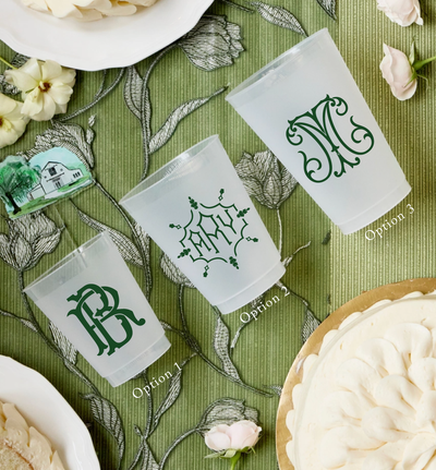 Monogram Frosted Cups