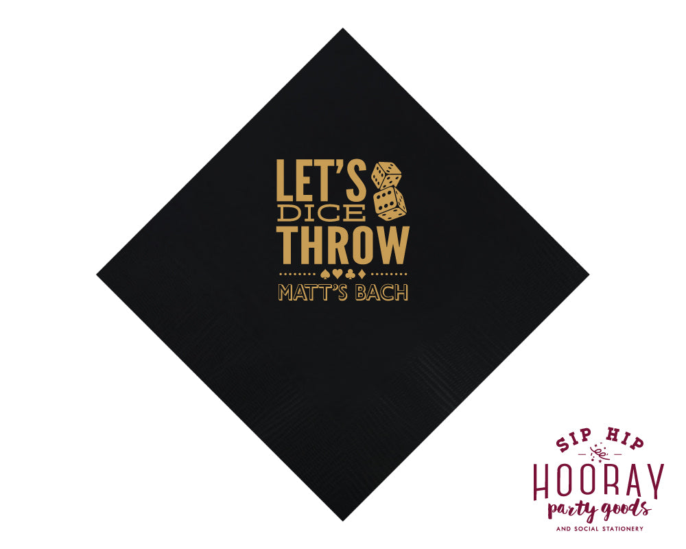 Let's Dice Throw Bachelor Napkins