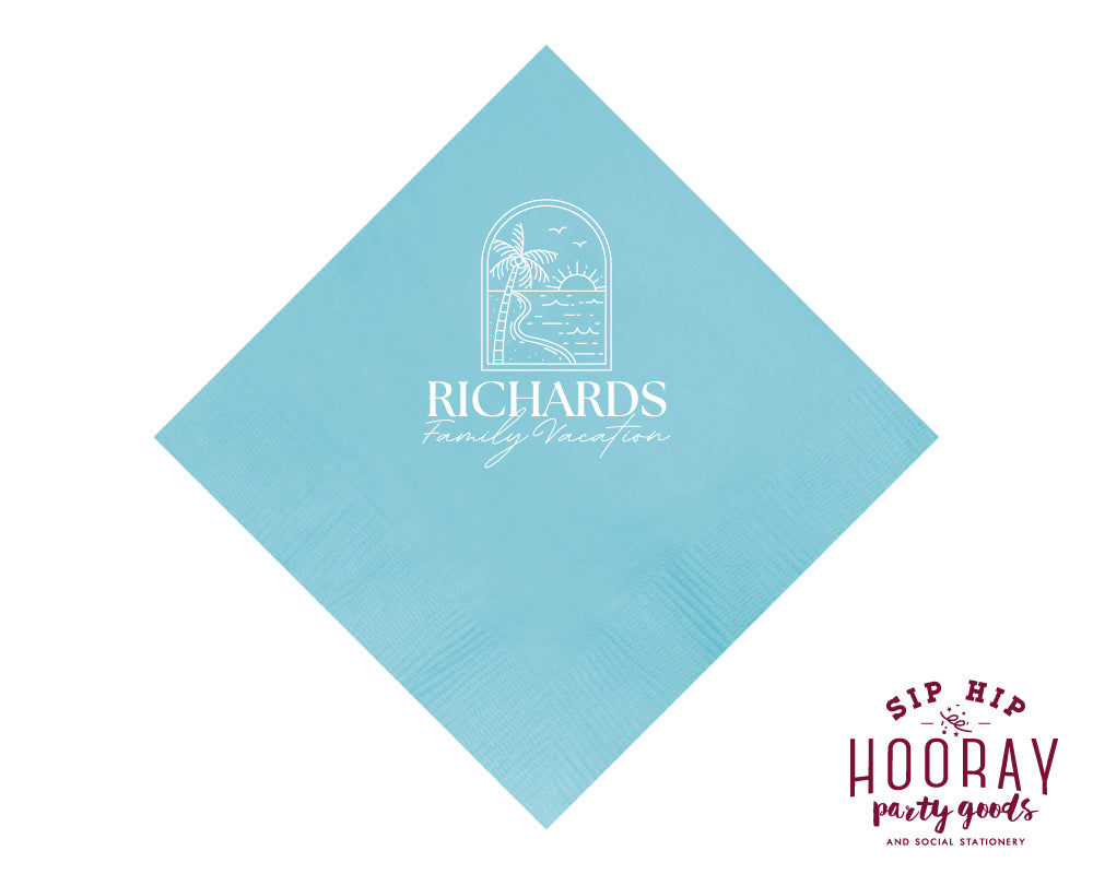 Custom Family Vacation Napkins