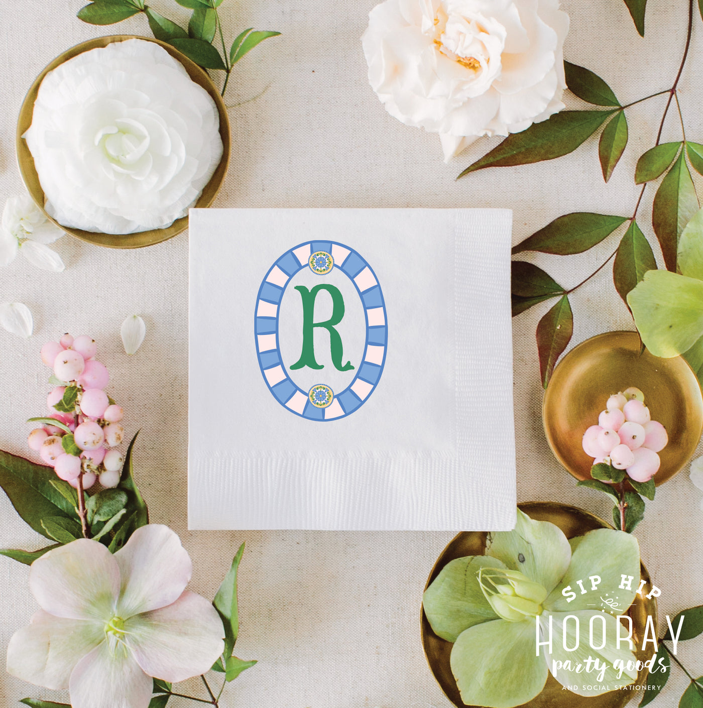 At Home Collection | Custom Monogrammed Full Color Napkins