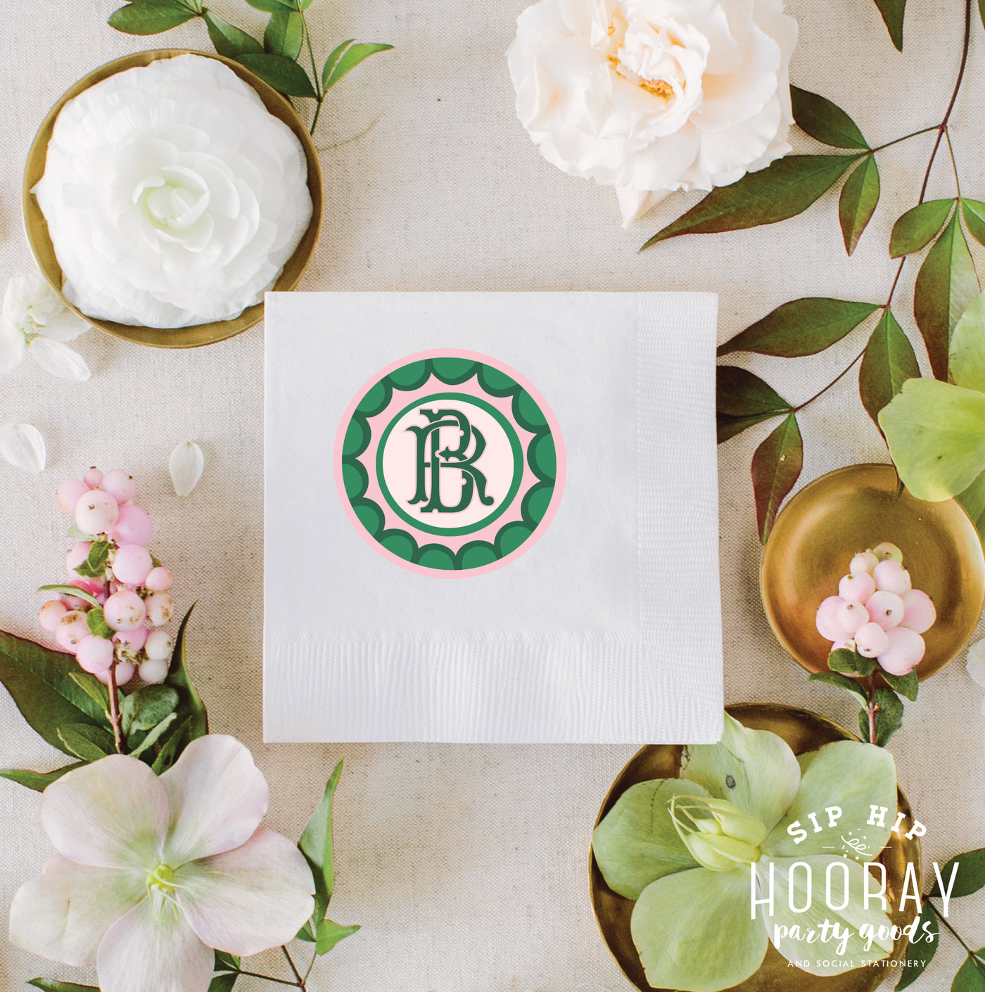 At Home Collection | Custom Duogram Full Color Napkins