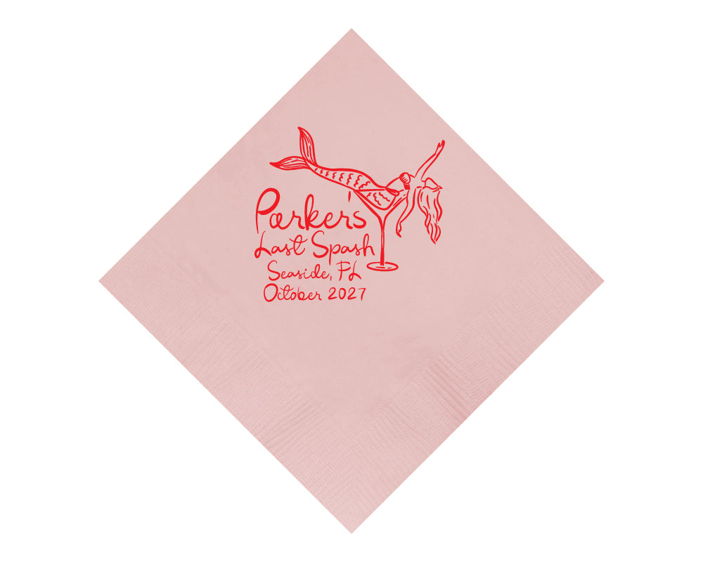 Last Splash Bachelorette Beach Napkins