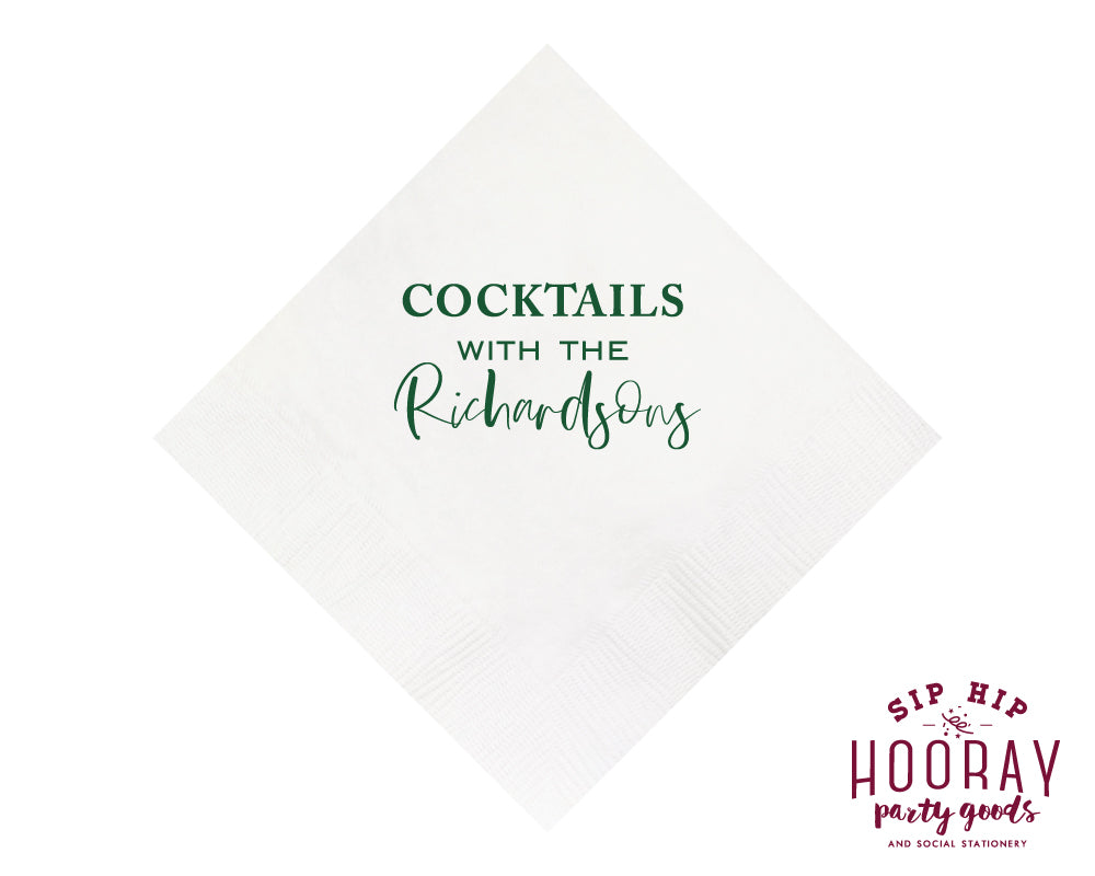 At Home Collection | Custom Family Cocktails Napkins
