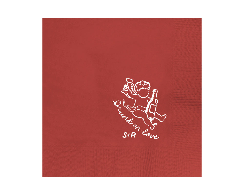 Drunk On Love Cupid Napkins