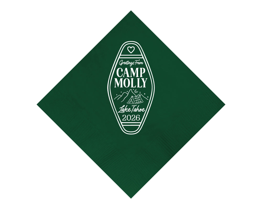 Custom Camp Badge Napkins