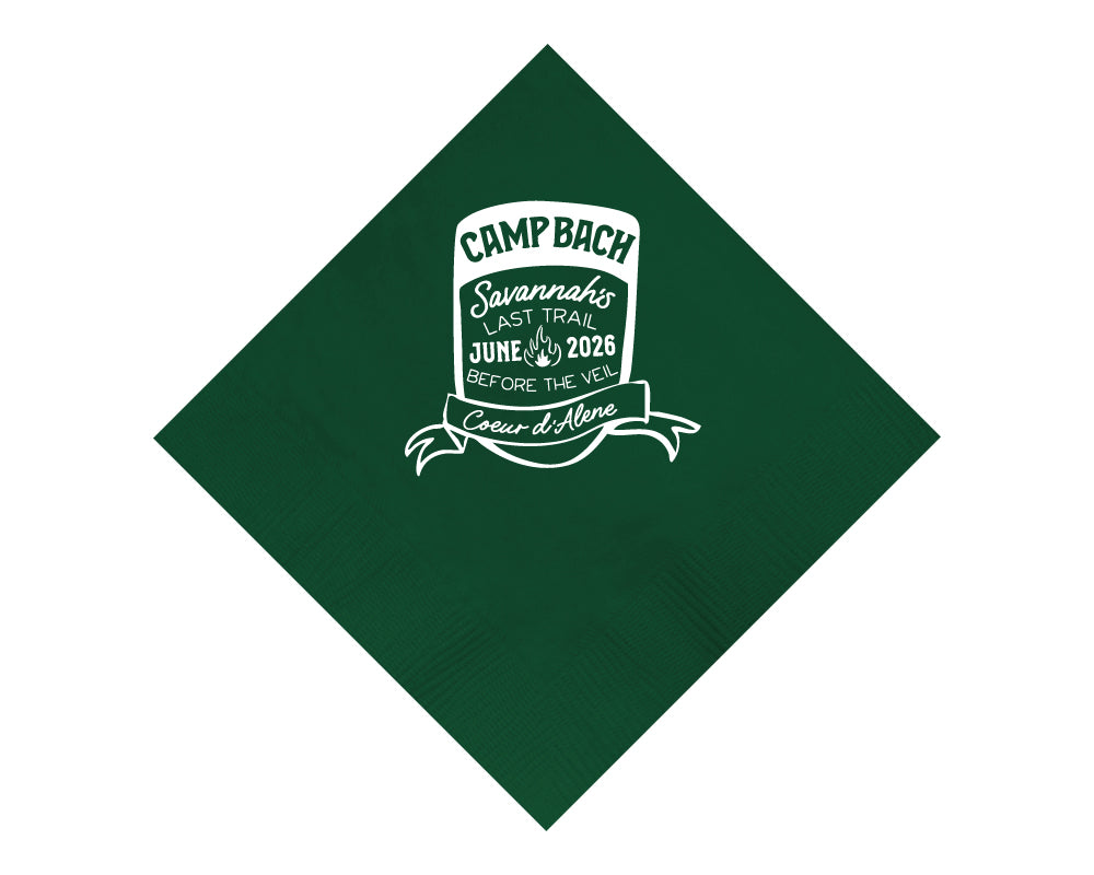 Last Trail Before the Veil Bachelorette Napkins