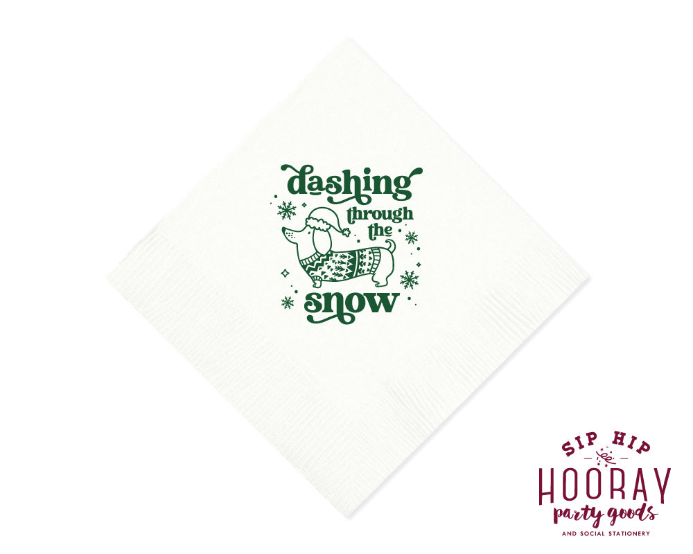 Dashing Through the Snow Christmas Napkins