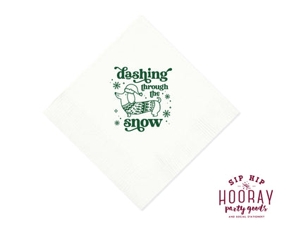 Dashing Through the Snow Christmas Napkins