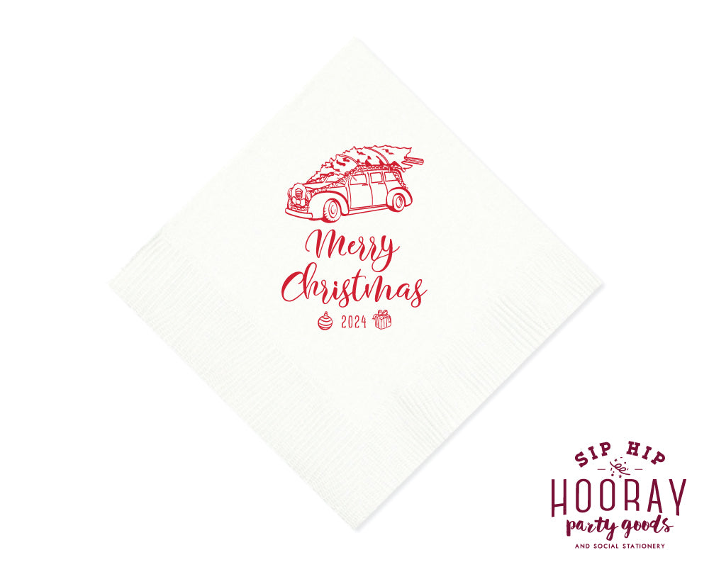 Christmas Tree Truck Napkins