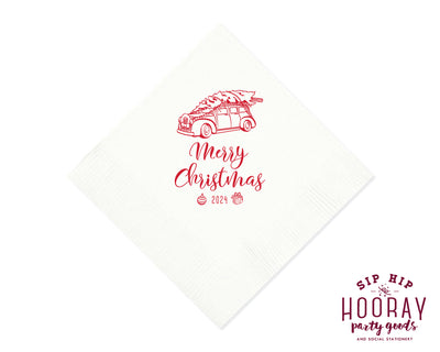 Christmas Tree Truck Napkins