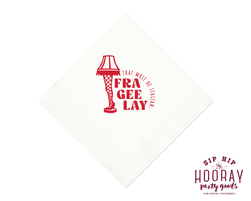 Must Be Italian Funny Christmas Napkins