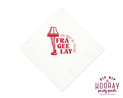 Must Be Italian Funny Christmas Napkins