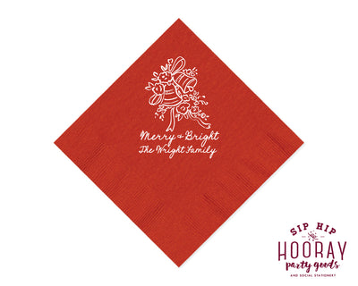 Merry and Bright  Christmas Napkins
