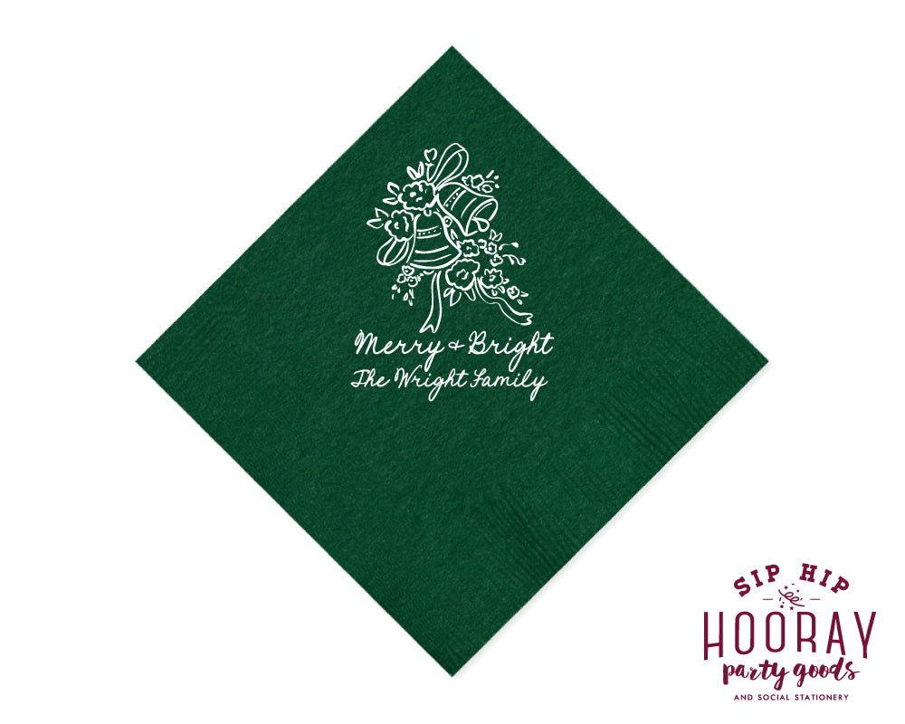 Merry and Bright  Christmas Napkins