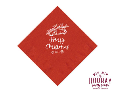 Christmas Tree Truck Napkins