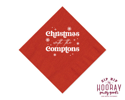 Christmas with the Family Custom Napkins