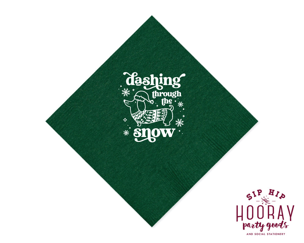 Dashing Through the Snow Christmas Napkins