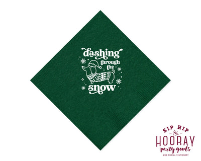 Dashing Through the Snow Christmas Napkins
