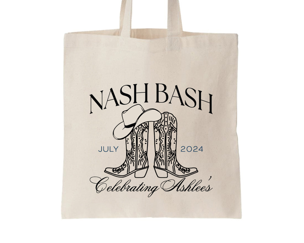 Nash Bach Cowgirl Nashville Bachelorette Party Tote Bags