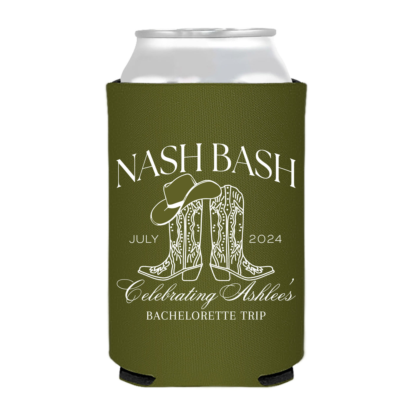Nash Bash Bachelorette Party Nashville Cowboy Boots Can Coolers