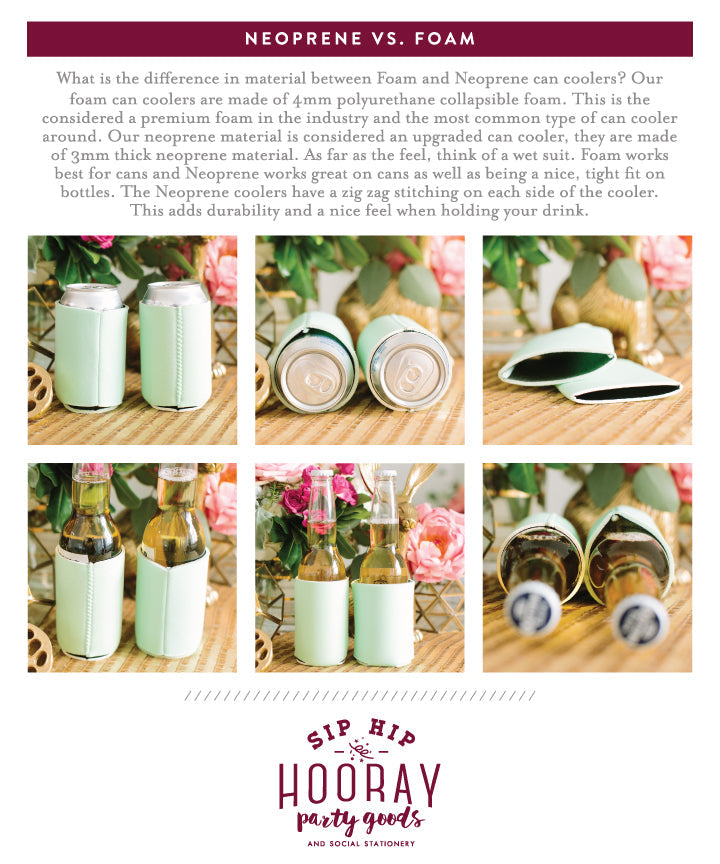 Birthday Neoprene Slim Can Coolers | Template