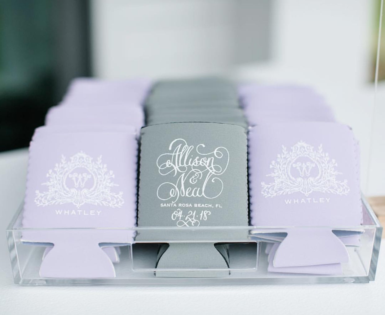 Wedding Crest Neoprene Can Coolers