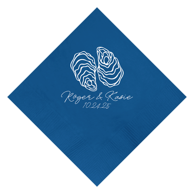 Oysters Hand Drawn Wedding Napkin