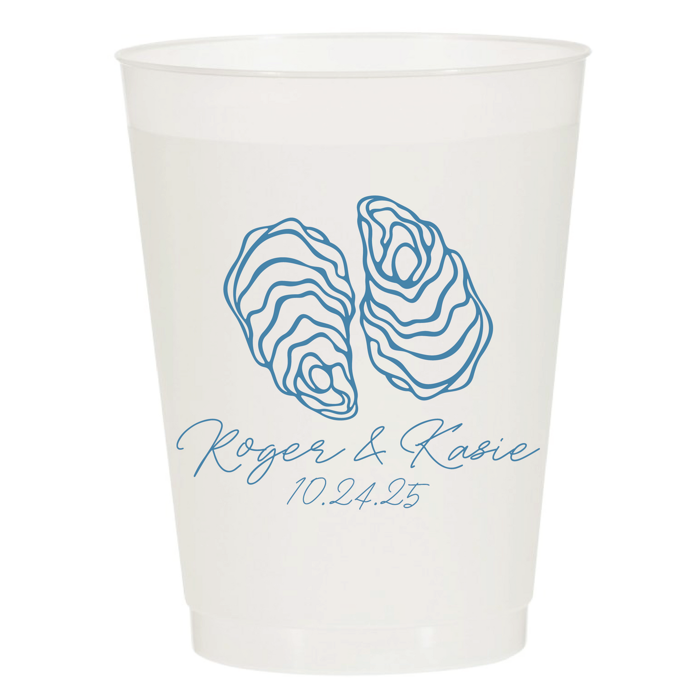 Oysters Wedding Frosted Cups