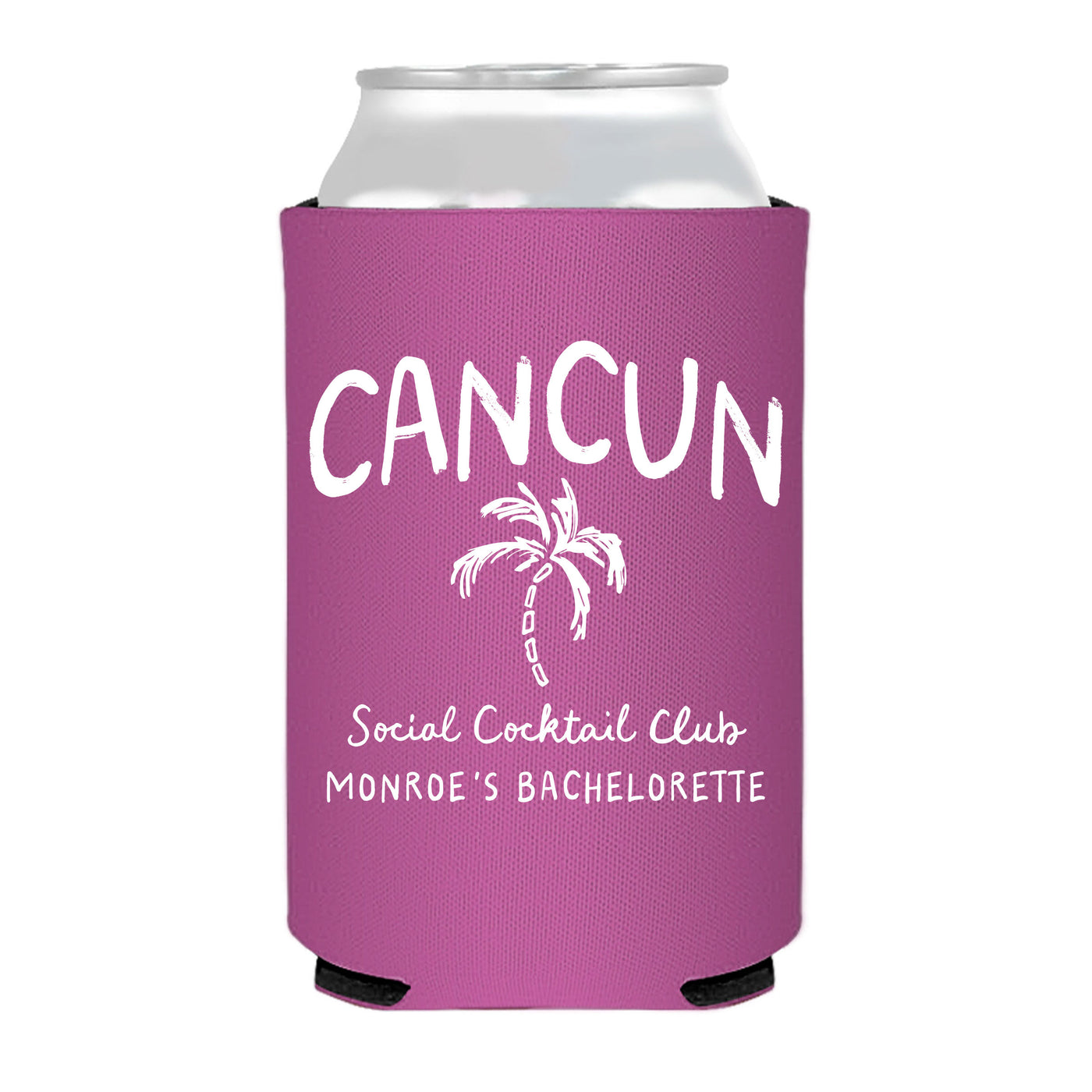 Palm Tree Destination Social Club Bachelorette Party Can Coolers