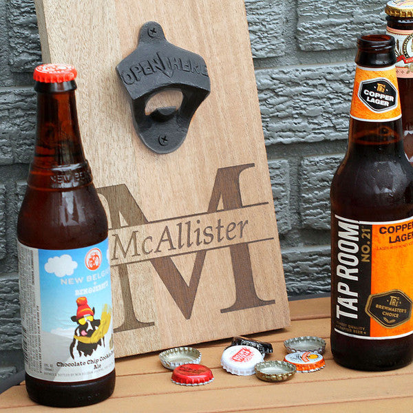 Custom Monogram Perawood Bottle Opener