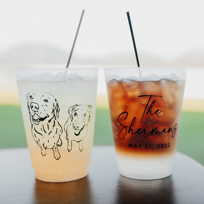Pet Sketch Frosted Cups 7171