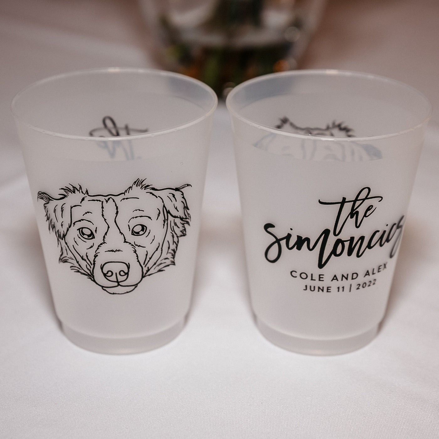 Pet Sketch Frosted Cups 7173