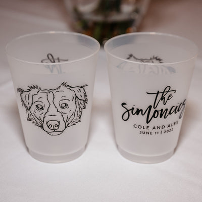 Pet Sketch Frosted Cups 7173