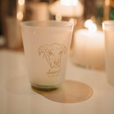 Pet Sketch Frosted Cups 7175