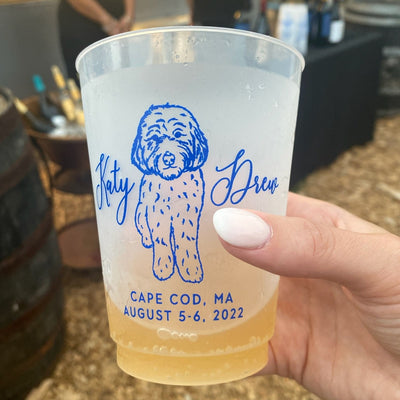 Pet Sketch Frosted Cups 7179
