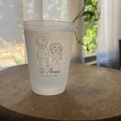 Pet Sketch Frosted Cups 7181