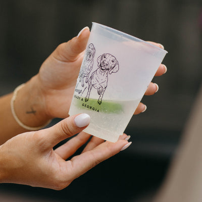 Pet Sketch Frosted Cups 7171