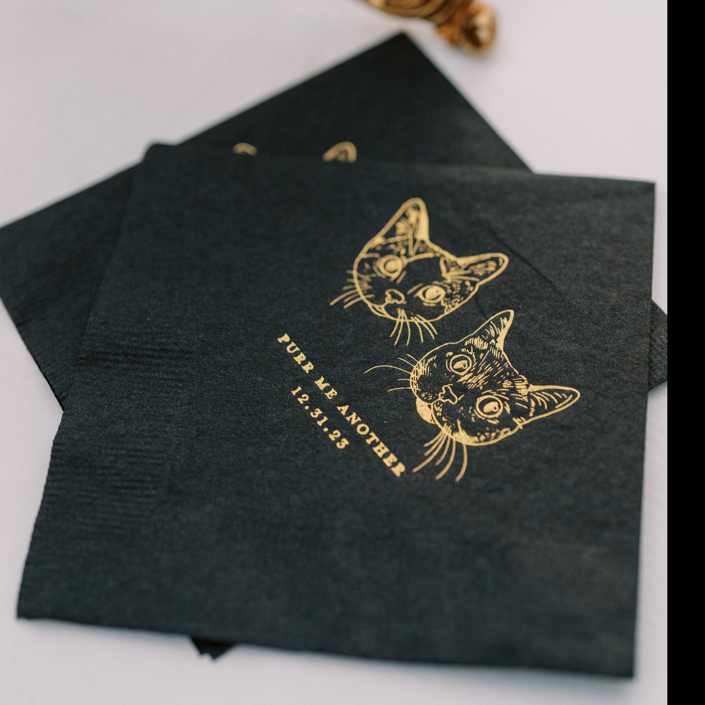 Cheers! Dog Drawing Pet Portrait Wedding Beverage Napkins