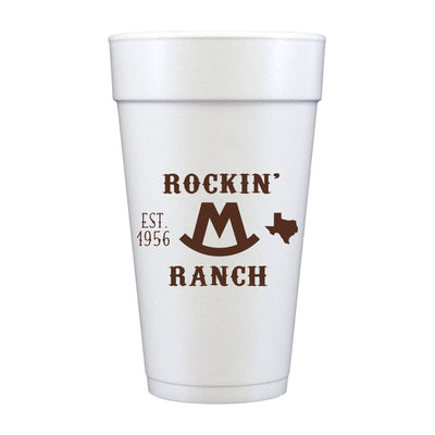 At Home Collection | Custom Ranch Brand Texas Foam Cups