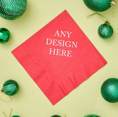 Corporate Holiday Party Custom Napkins (Any Design, Any Logo!)