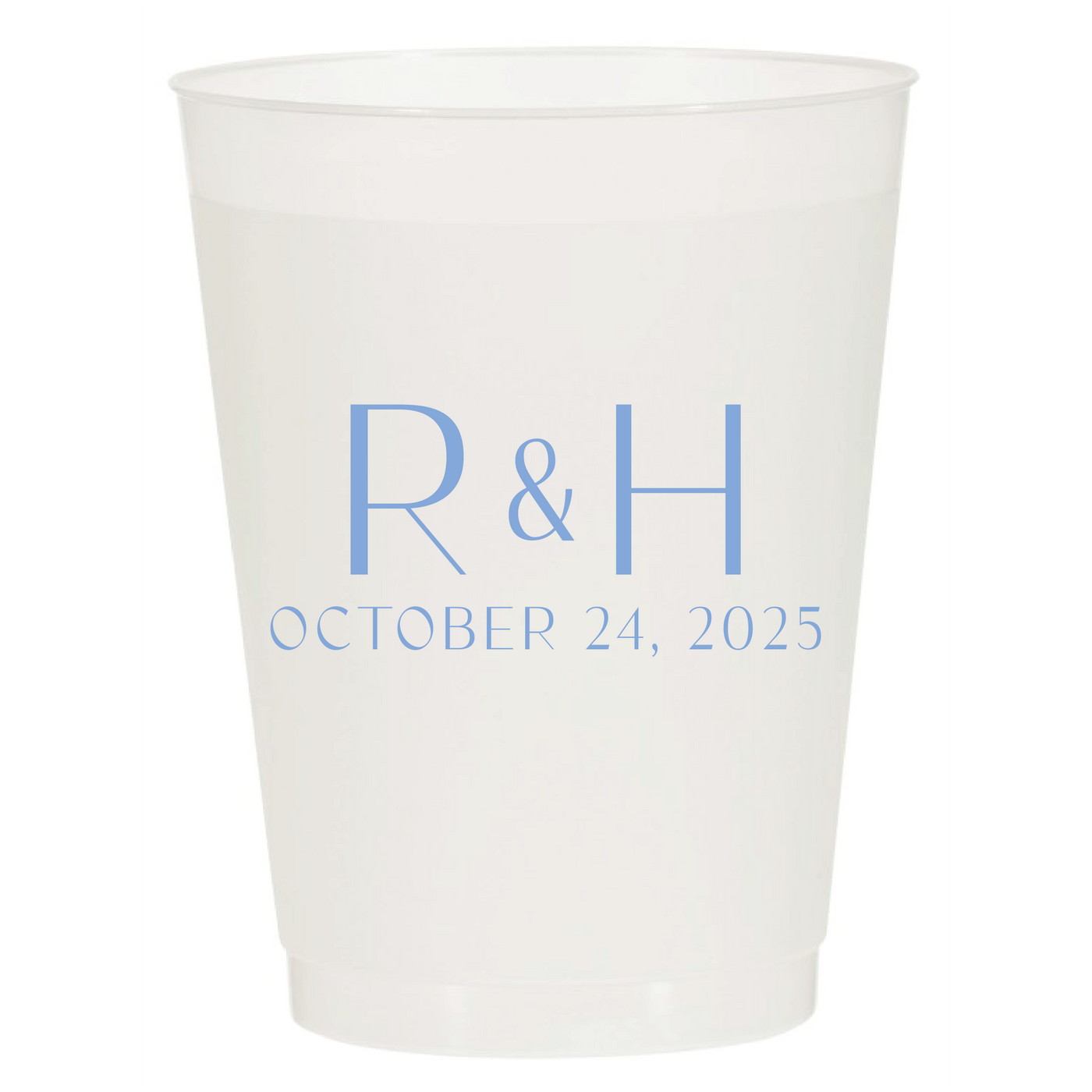 Simple Initials Wedding Frosted Cups
