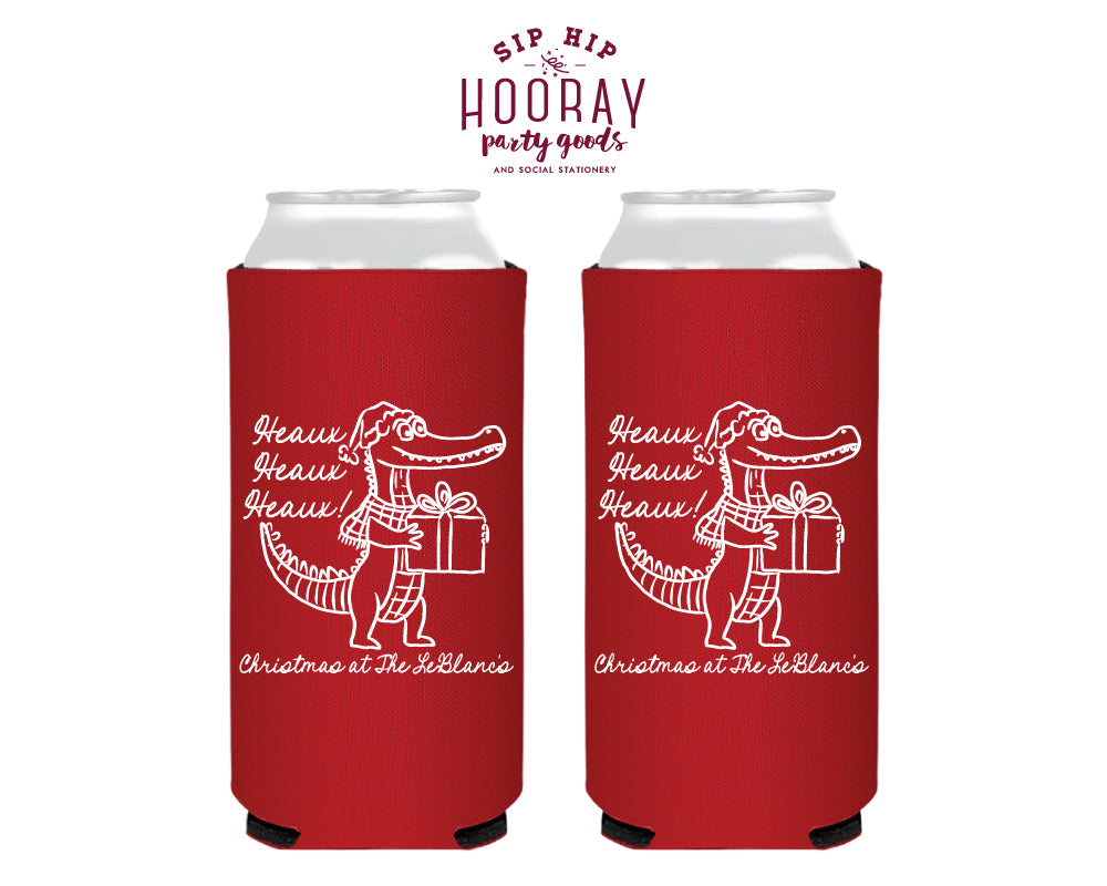 Heaux Heaux Heaux Christmas Foam Slim Can Cooler