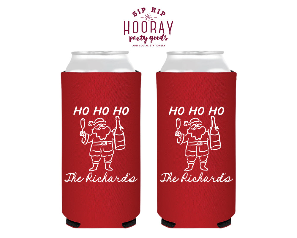Ho Ho Ho Christmas Foam Slim Can Cooler