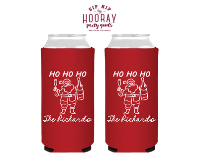 Ho Ho Ho Christmas Foam Slim Can Cooler